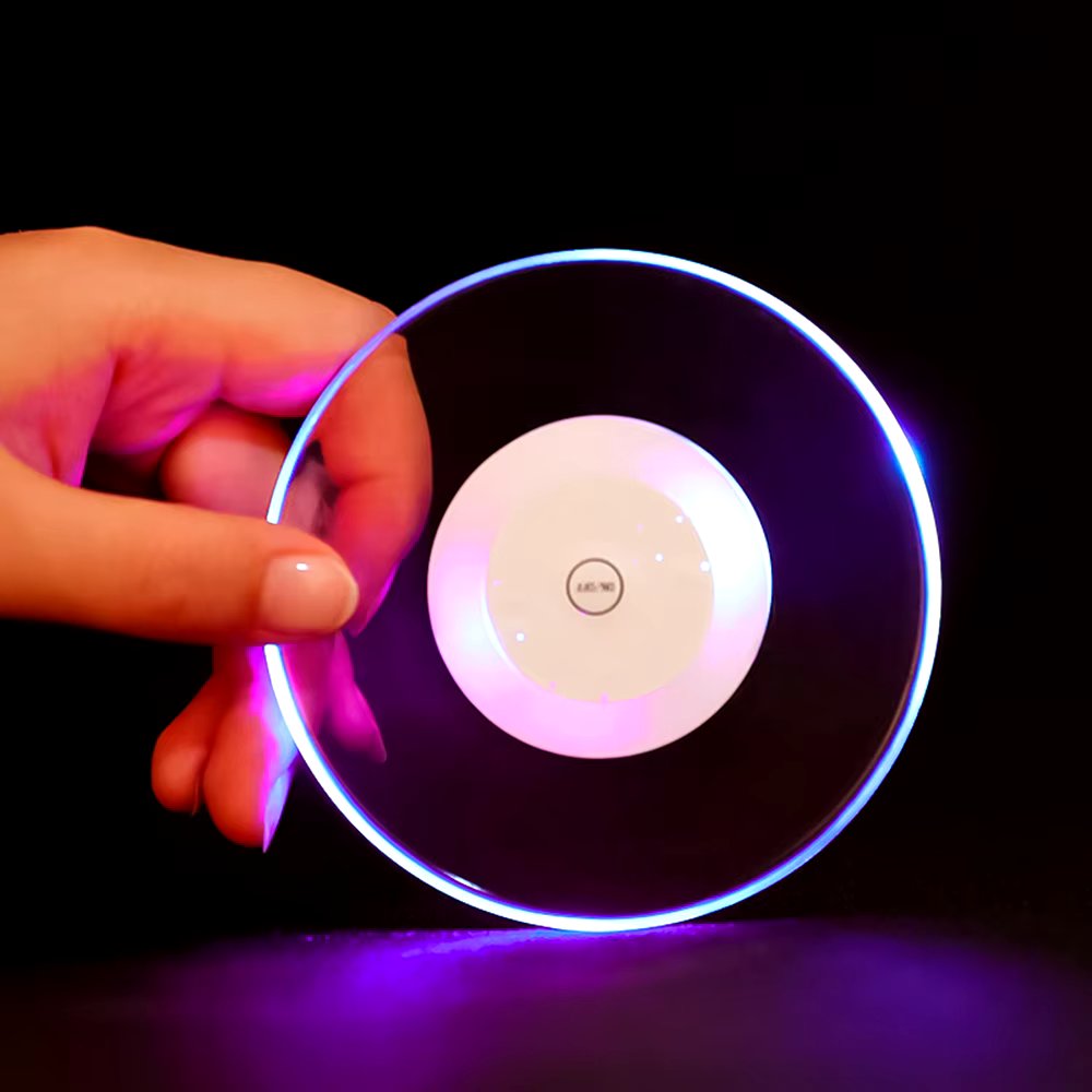 LED Glass Coasters | Colourful Lighting