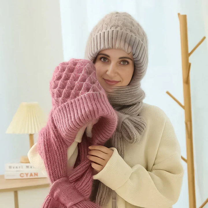 Warme Muts en Sjaal Combinatie | Winddicht met Gehoorbescherming