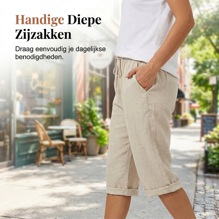 Belle | Katoen linnen Dames Short
